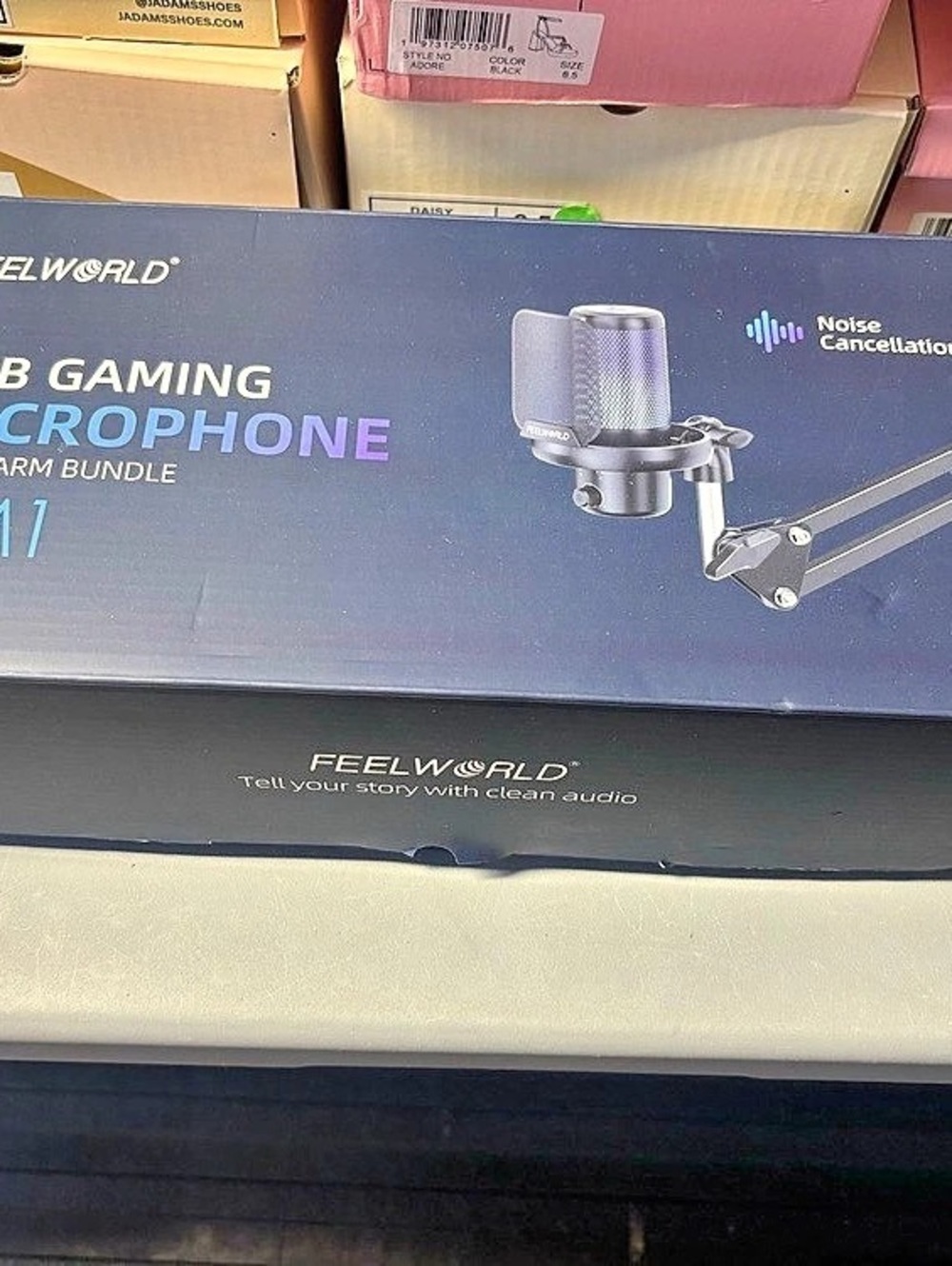 FEELWORLD VM1 USB Gaming Microphone White NWT
